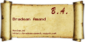 Bradean Amand névjegykártya